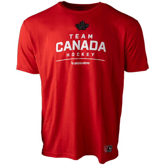 Bauer Hockey Canada Olympic Stacked Shortsleeve Shirt - Red XL / Red - The Hockey Shop