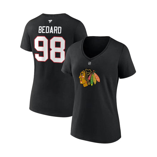 Chicago Blackhawks Fanatics Authentic N&N Womens Shirt - Connor Bedard Black / L - The Hockey Shop