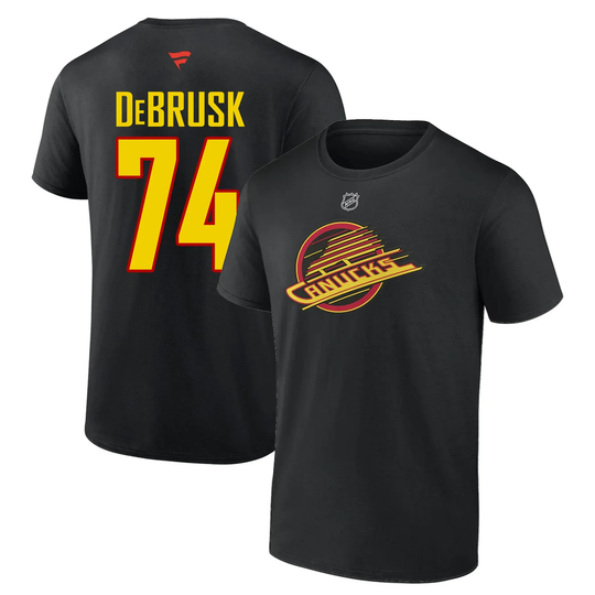 Fanatics Auth N&N Mens Shirt - Vancouver Canucks Third Jake DeBrusk Black / L - The Hockey Shop