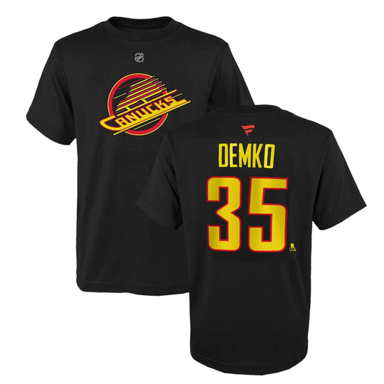 Fanatics Auth N&N Mens Shirt - Vancouver Canucks Third Thatcher Demko Black / L - The Hockey Shop