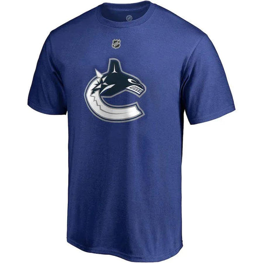 Outer Stuff Primary Logo Shortsleeve Shirt - Vancouver Canucks Royal / L-14/16 - The Hockey Shop