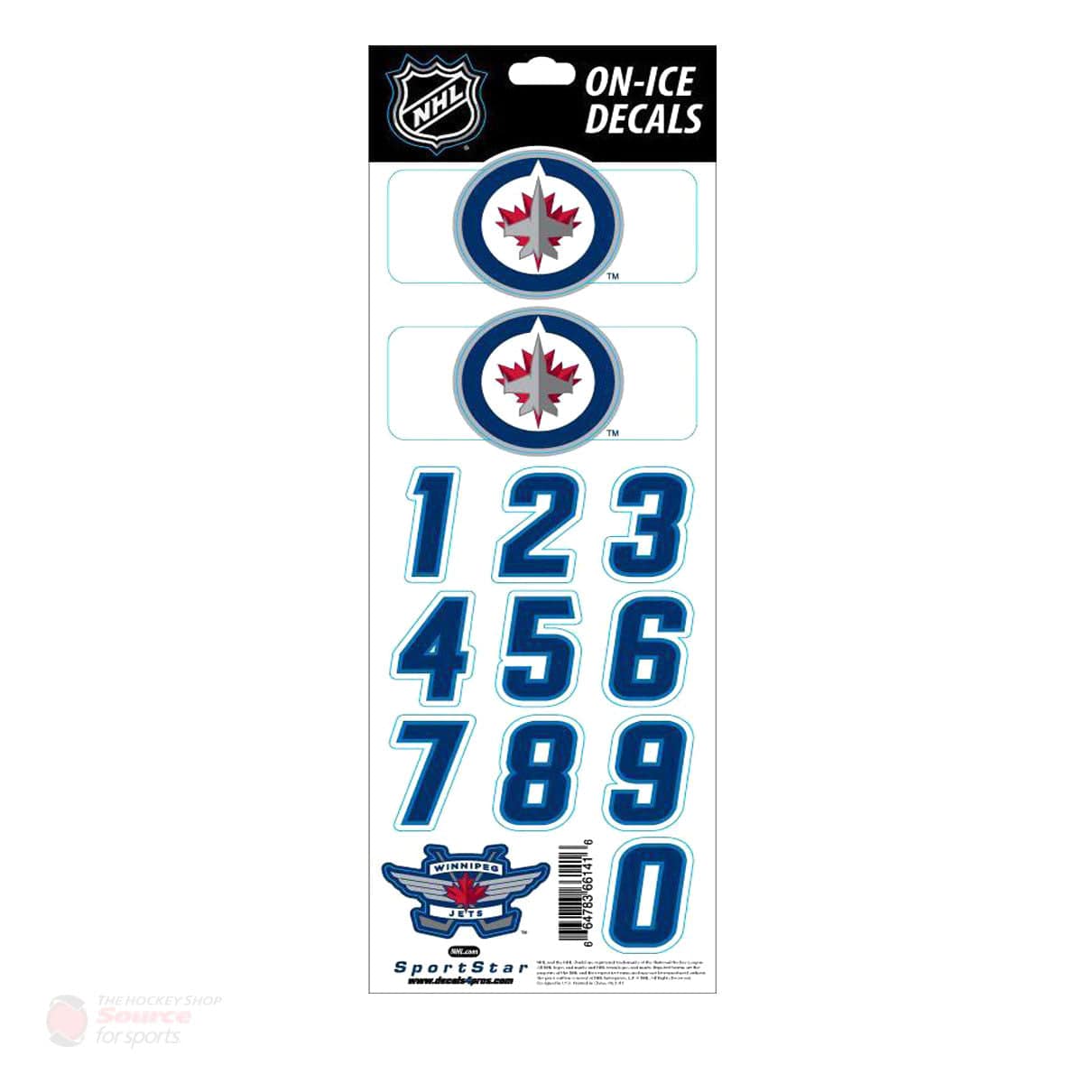 Winnipeg Jets Sidelines NHL Team Logo Helmet Decals - The Hockey Shop Source For Sports