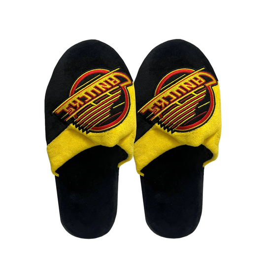 Forever Collectibles NHL Big Logo Adult Slippers - Vancouver Canucks Skate L - The Hockey Shop