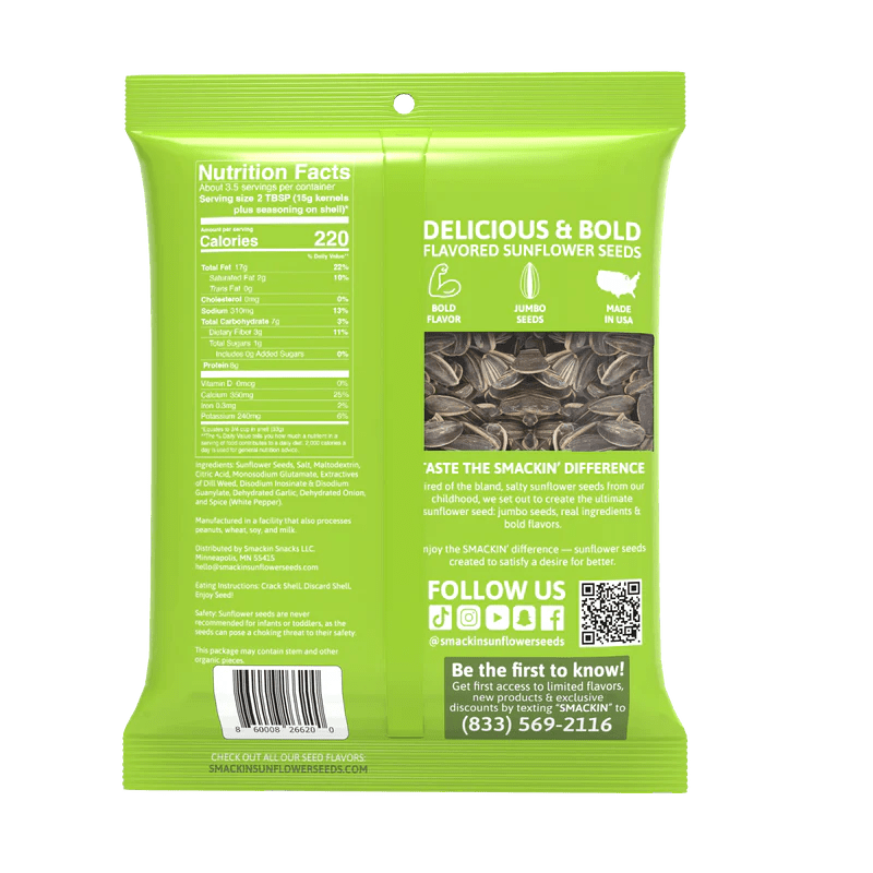 Smackin Sunflower Seeds - Dill Pickle - TheHockeyShop.com