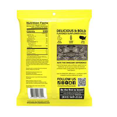 Smackin Sunflower Seeds - Garlic Parmesan - TheHockeyShop.com