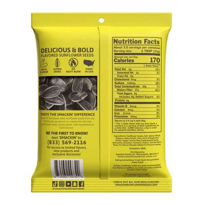 Smackin Sunflower Seeds - Lemon Pepper - TheHockeyShop.com