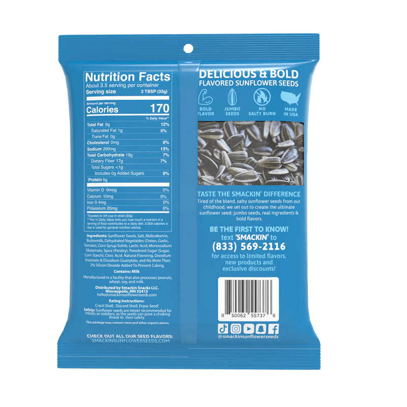 Smackin Sunflower Seeds - Ranch - TheHockeyShop.com
