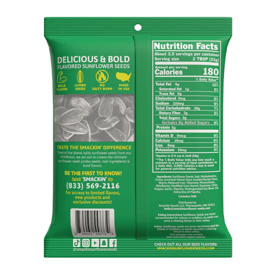 Smackin Sunflower Seeds - Sour Cream & Onion - TheHockeyShop.com