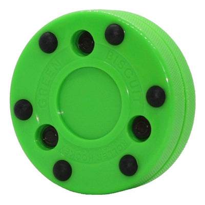 Green Biscuit Roller Hockey Puck - TheHockeyShop.com