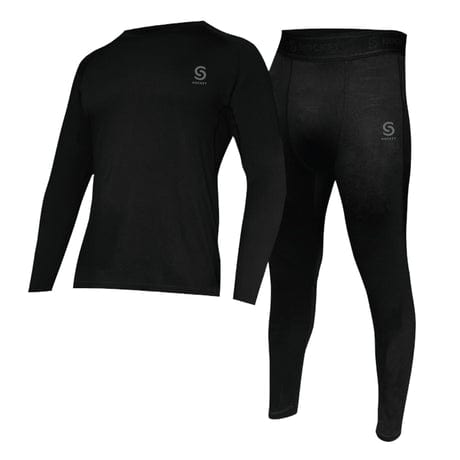 Source For Sports Shirts Source for Sports Fitted Baselayer Junior 2-Piece Sets Black / S - TheHockeyShop