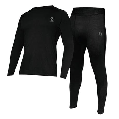 Source For Sports Shirts Source for Sports Fitted Baselayer Junior 2-Piece Sets Black / S - TheHockeyShop