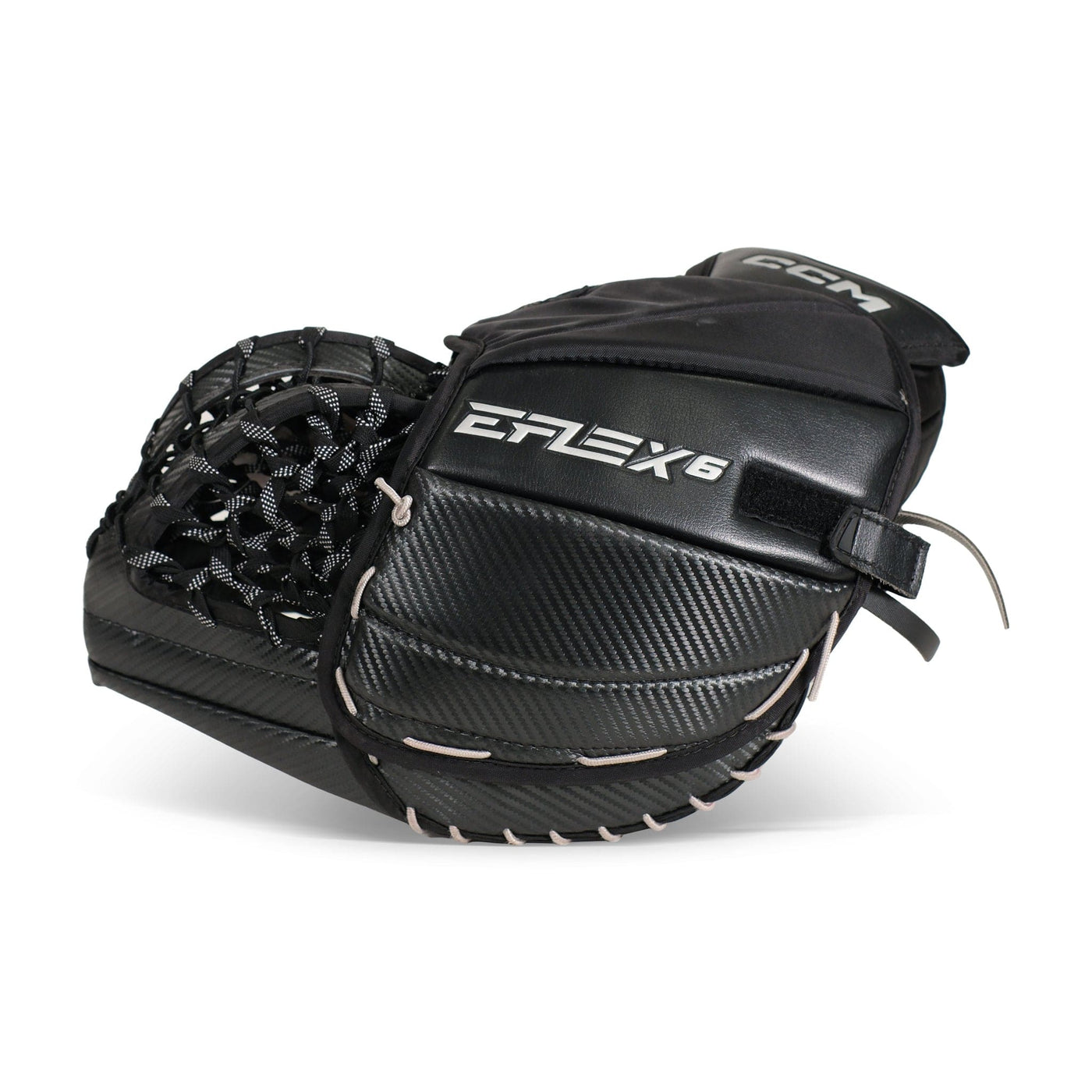 CCM Extreme Flex 6 Senior Goalie Catcher Black / Silver - USED 590 - TheHockeyShop.com