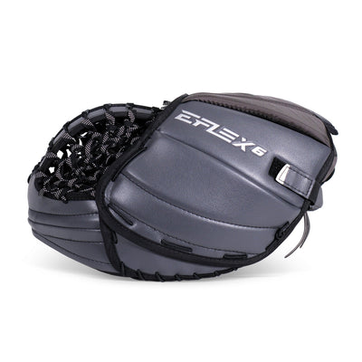 CCM Extreme Flex 6 Senior Goalie Catcher Black / Silver - Demo 600 - TheHockeyShop.com
