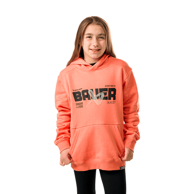 Bauer Ultimate Hoody Youth Coral S - TheHockeyShop.com