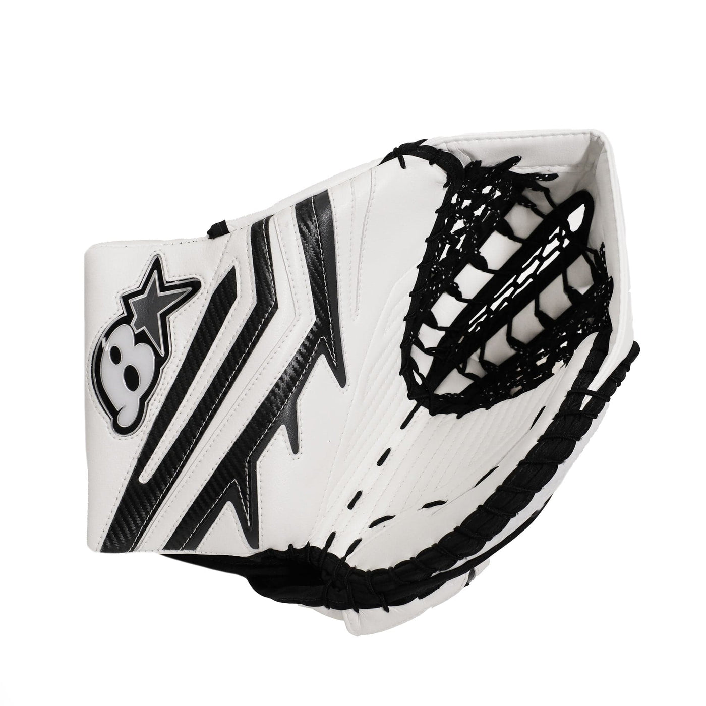 TheHockeyShop.com Brian's ICONIK2 Senior Goalie Catcher White / Black / Regular - TheHockeyShop