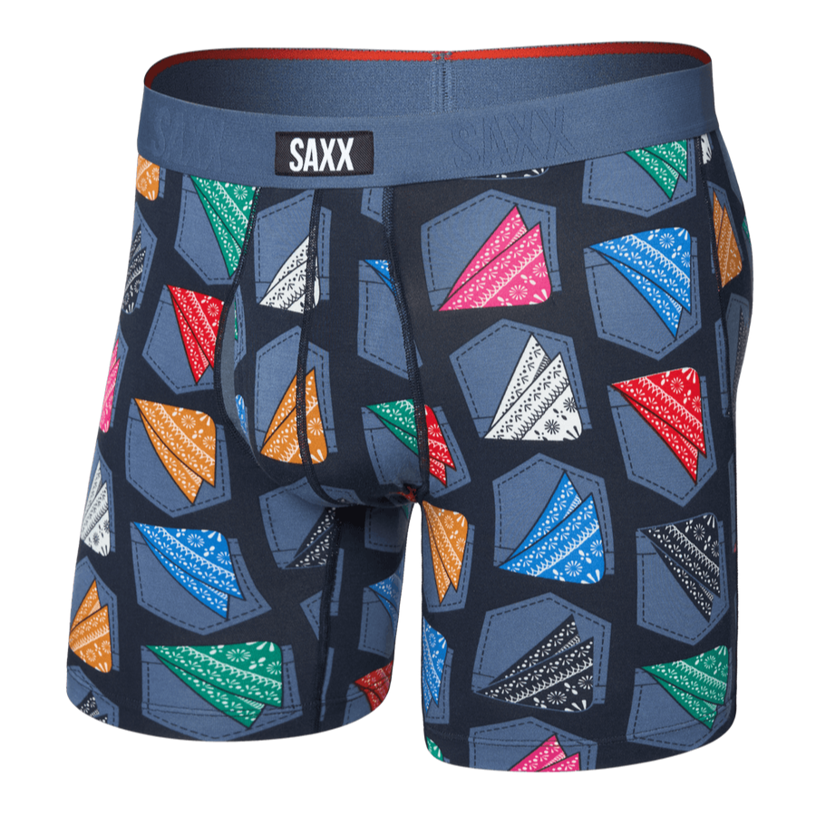 Saxx Vibe Xtra Soft Comfort Boxers - Hankerchief-India Ink - TheHockeyShop.com