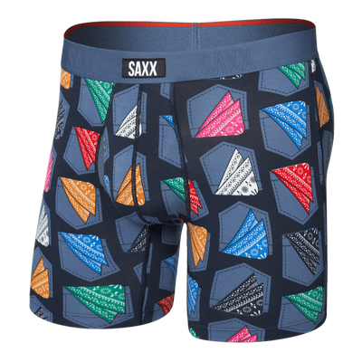 Saxx Vibe Xtra Soft Comfort Boxers - Hankerchief-India Ink - TheHockeyShop.com
