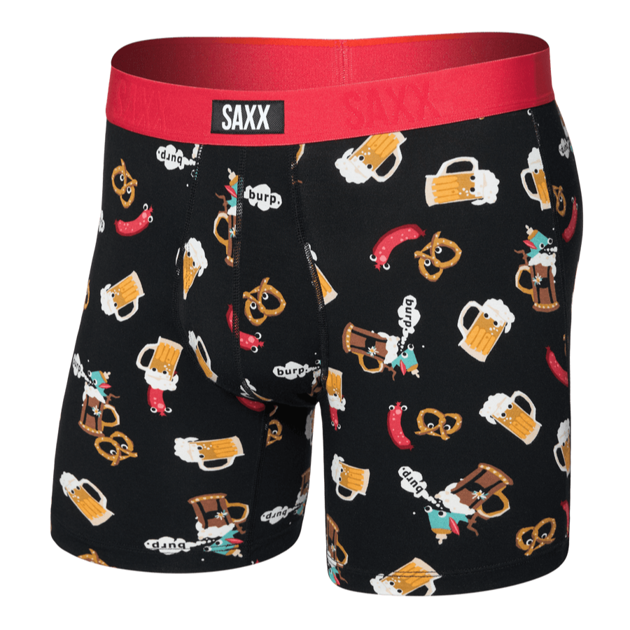 Saxx Vibe Xtra Soft Comfort Boxers - Oktober Brats-Black - TheHockeyShop.com