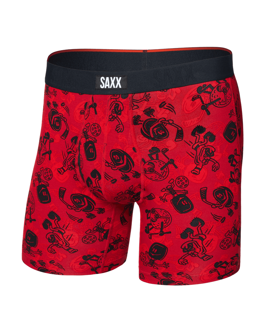Saxx Vibe Xtra Soft Comfort Boxers - Sloshed Ball-Cherry - TheHockeyShop.com