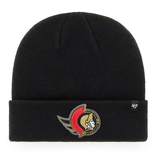 47 Brand NHL Raised Cuff Knit Toque - Ottawa Senators OSFM / Black - The Hockey Shop