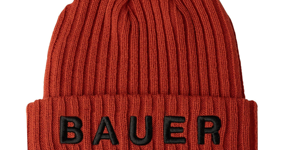 Bauer Ribbed Toque - Fire Red Youth 2023 | TheHockeyShop.com