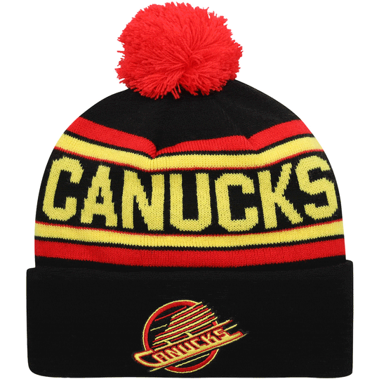 Outer Stuff NHL Jacquard Cuff Knit Pom Toddler Toque - Vancouver Canucks Third Skate OSFM / Black - The Hockey Shop