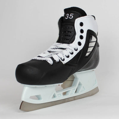 TRUE Senior Two Piece Goalie Skates - Pro Stock - White Side - "35" - Size 10