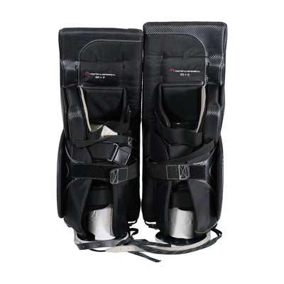 True Catalyst PX3 Senior Goalie Leg Pads - White / Black / Silver 33+2 - USED - TheHockeyShop.com