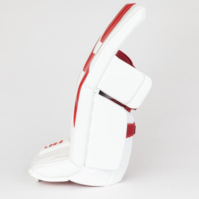TRUE L20.2 Senior Goalie Leg Pads - USED Stock White / Red 33+2 - TheHockeyShop.com