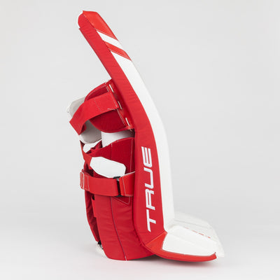 TRUE L20.2 Senior Goalie Leg Pads - USED Stock White / Red 33+2 - TheHockeyShop.com