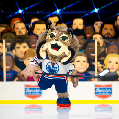 Bleacher Creatures Mascot Plush Figure - Edmonton Oilers Hunter Away Uniform - TheHockeyShop.com