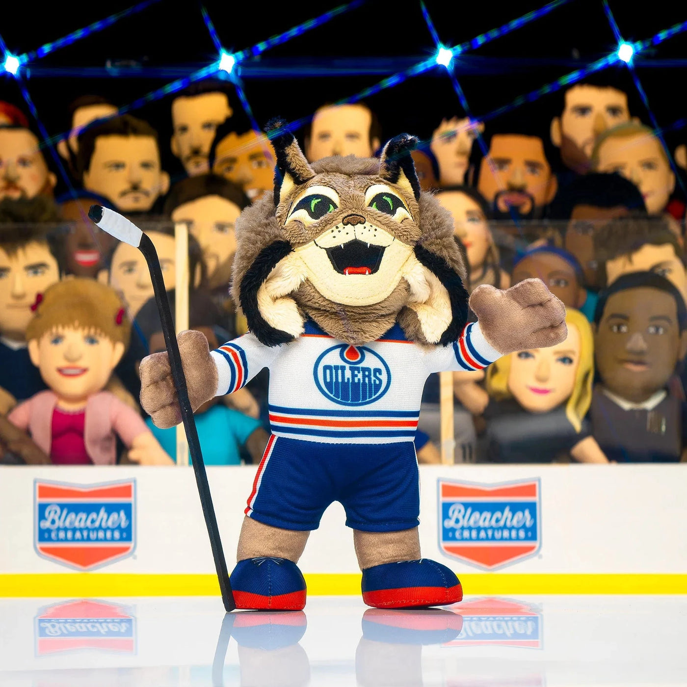 Bleacher Creatures Mascot Plush Figure - Edmonton Oilers Hunter Away Uniform - TheHockeyShop.com