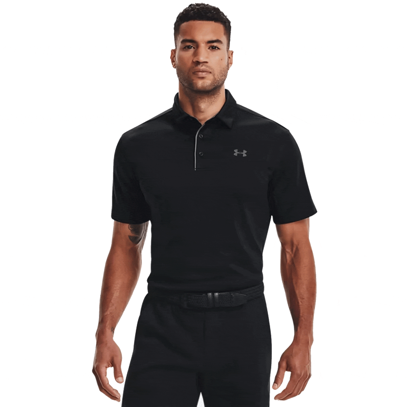 Under Armour Shirts Under Armour Tech Men's Polo Shirt Black / Grey / M - TheHockeyShop