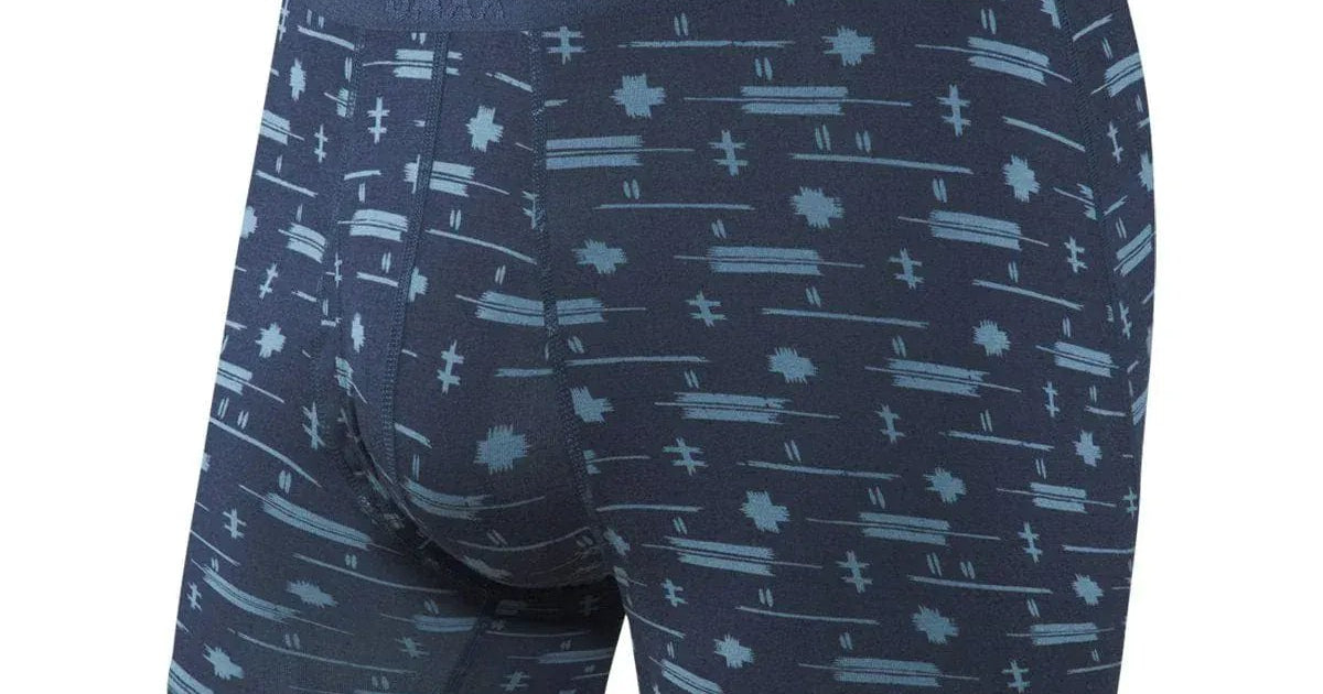 Saxx Platinum Boxers - Navy Kimono | TheHockeyShop.com