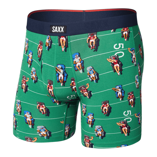 Saxx Vibe Xtra Soft Comfort Boxers - Armchair QB - Lawn Green L - The Hockey Shop