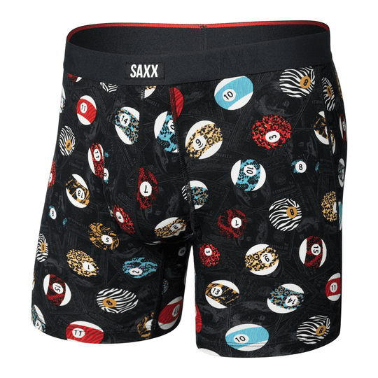 Saxx Vibe Xtra Soft Comfort Boxers - Billiard Parlor - Black - The Hockey Shop
