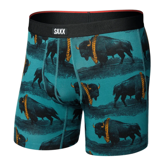 Saxx Vibe Xtra Soft Comfort Boxers - Bison Bling - Seascape L - The Hockey Shop