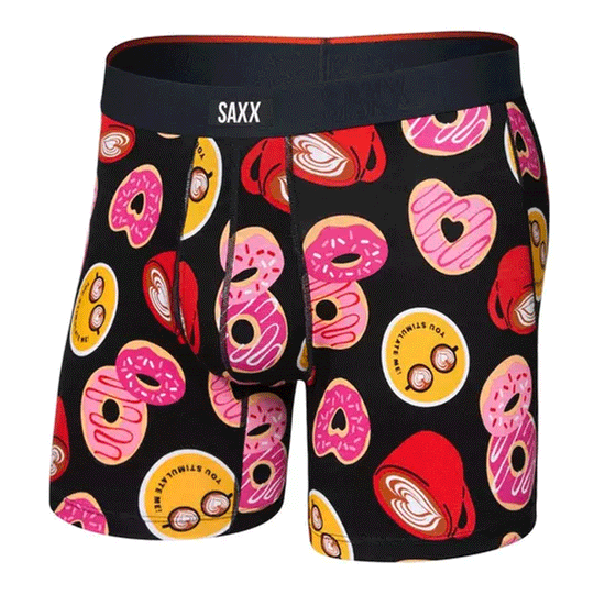 Saxx Vibe Xtra Soft Comfort Boxers - Love Story Black M - The Hockey Shop