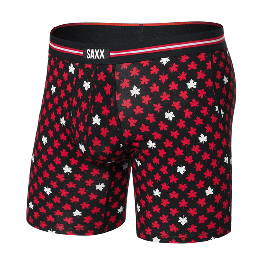 Saxx Vibe Xtra Soft Comfort Boxers - Maple Leaf - Black L - The Hockey Shop
