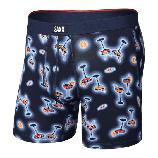 Saxx Vibe Xtra Soft Comfort Boxers - Neon Buzz - Maritime L - The Hockey Shop