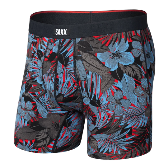 Saxx Vibe Xtra Soft Comfort Boxers - Night Garden - Red Hot L - The Hockey Shop