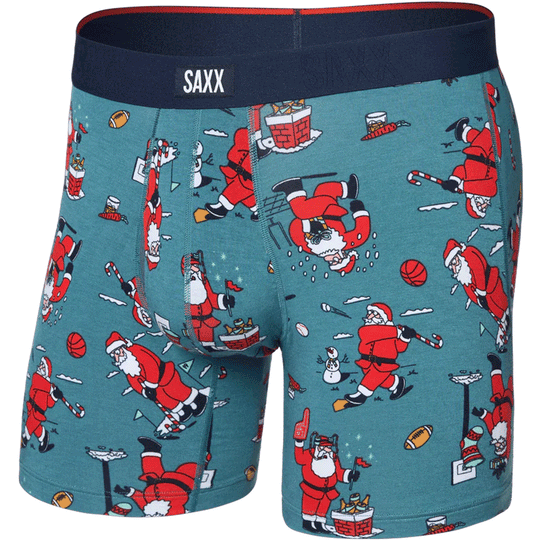 Saxx Vibe Xtra Soft Comfort Boxers - Santathalon Seascape M - The Hockey Shop