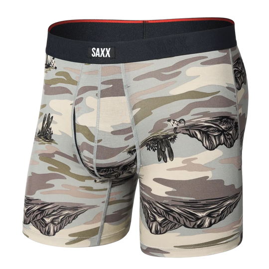 Saxx Vibe Xtra Soft Comfort Boxers - Scenic Desert - Neutral Grey L - The Hockey Shop