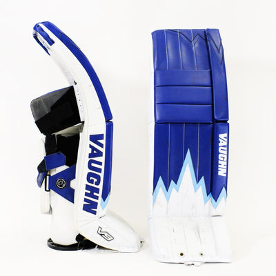 Vaughn Velocity V9 Pro Carbon Senior Goalie Leg Pads - Pro Stock Iceberg Graphic - TheHockeyShop.com