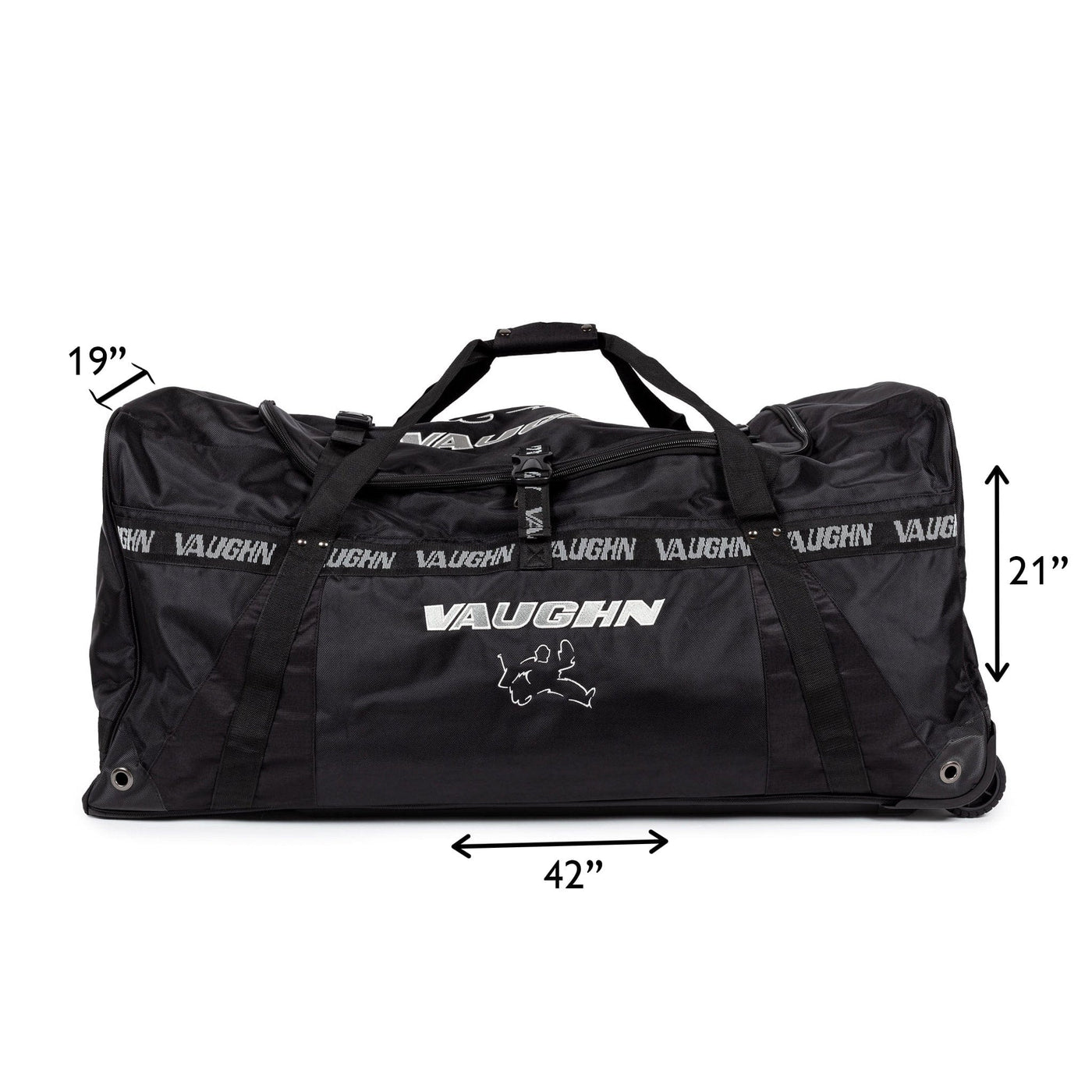 Vaughn Wheeled Goalie Bags Vaughn Velocity VX1 Pro Senior Goalie Wheel Bag Black - TheHockeyShop