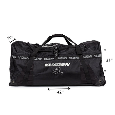 Vaughn Wheeled Goalie Bags Vaughn Velocity VX1 Pro Senior Goalie Wheel Bag Black - TheHockeyShop