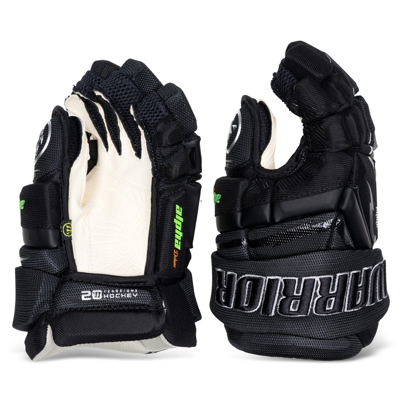 Warrior Gloves Warrior Alpha Deluxe Junior Hockey Gloves Black / 10" - TheHockeyShop