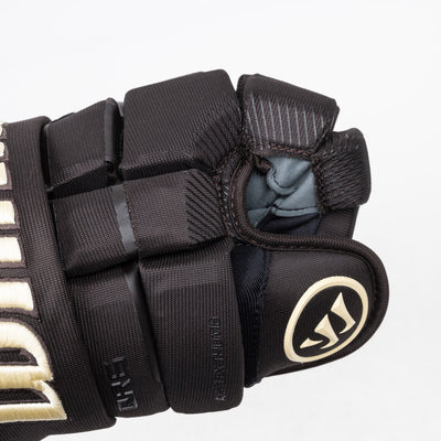 Warrior QR6 Pro Stock Senior Hockey Glove - Boston Bruins Black/Gold - TheHockeyShop.com