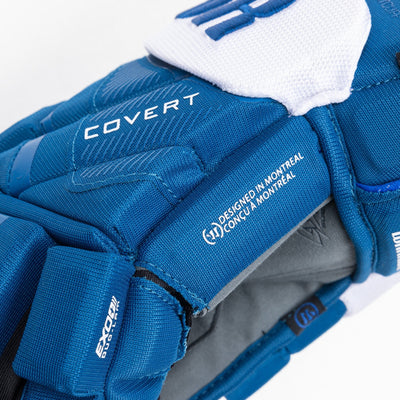 Warrior QR6 Pro Stock Senior Hockey Glove - Colorado Avalanche Blue - TheHockeyShop.com