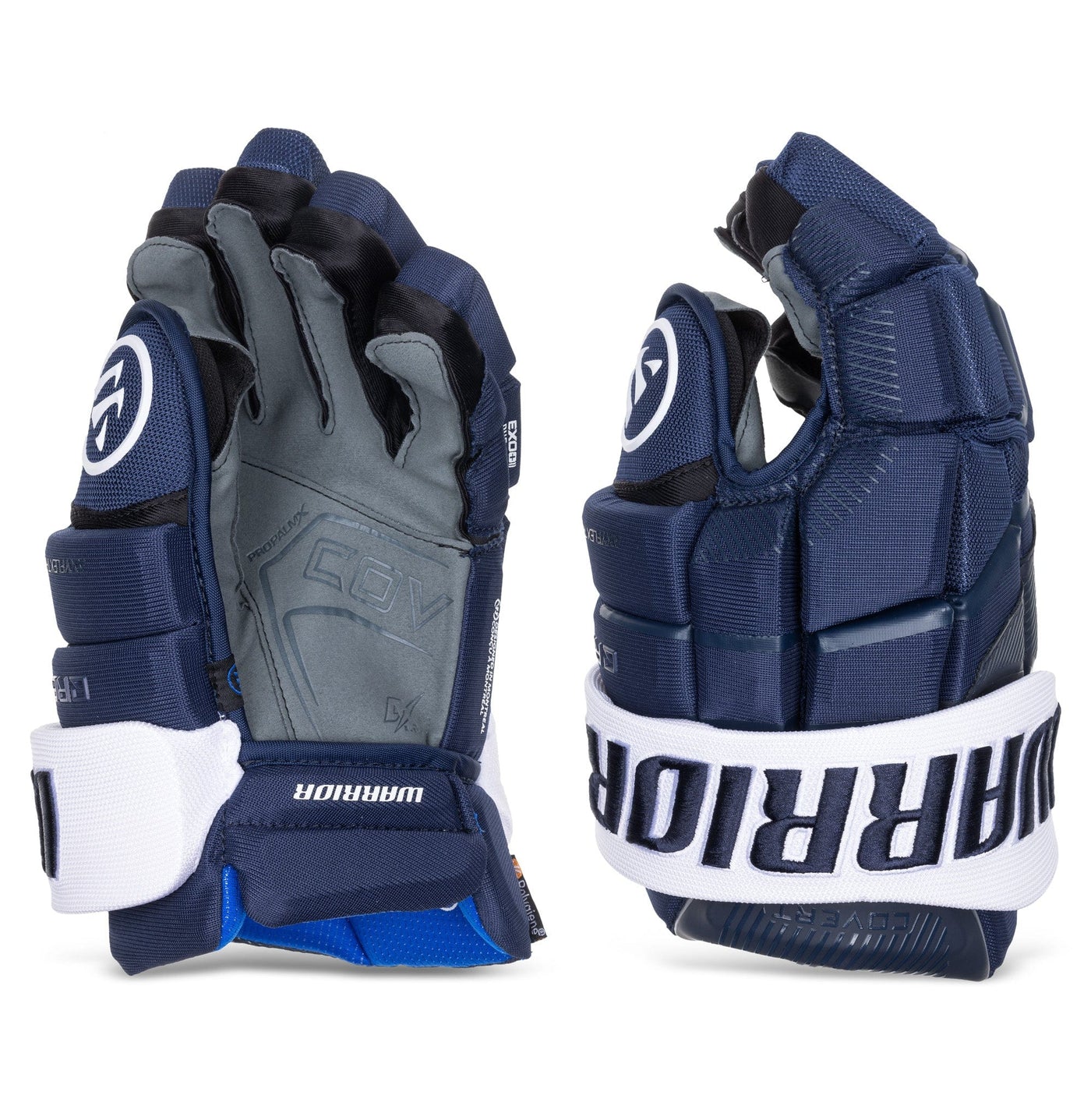 Warrior QR6 Pro Stock Senior Hockey Glove - Colorado Avalanche Navy - TheHockeyShop.com